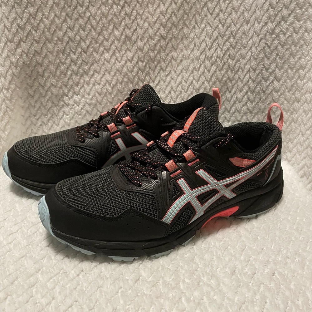 Asics Gel-Venture 8 Womens Trail Running Shoes Sz 8.5 Aqua Pink 580921 EUC